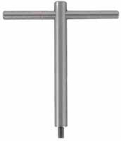 Ramrod T handle, 
3-1/2" long, steel, male 10-32 threads